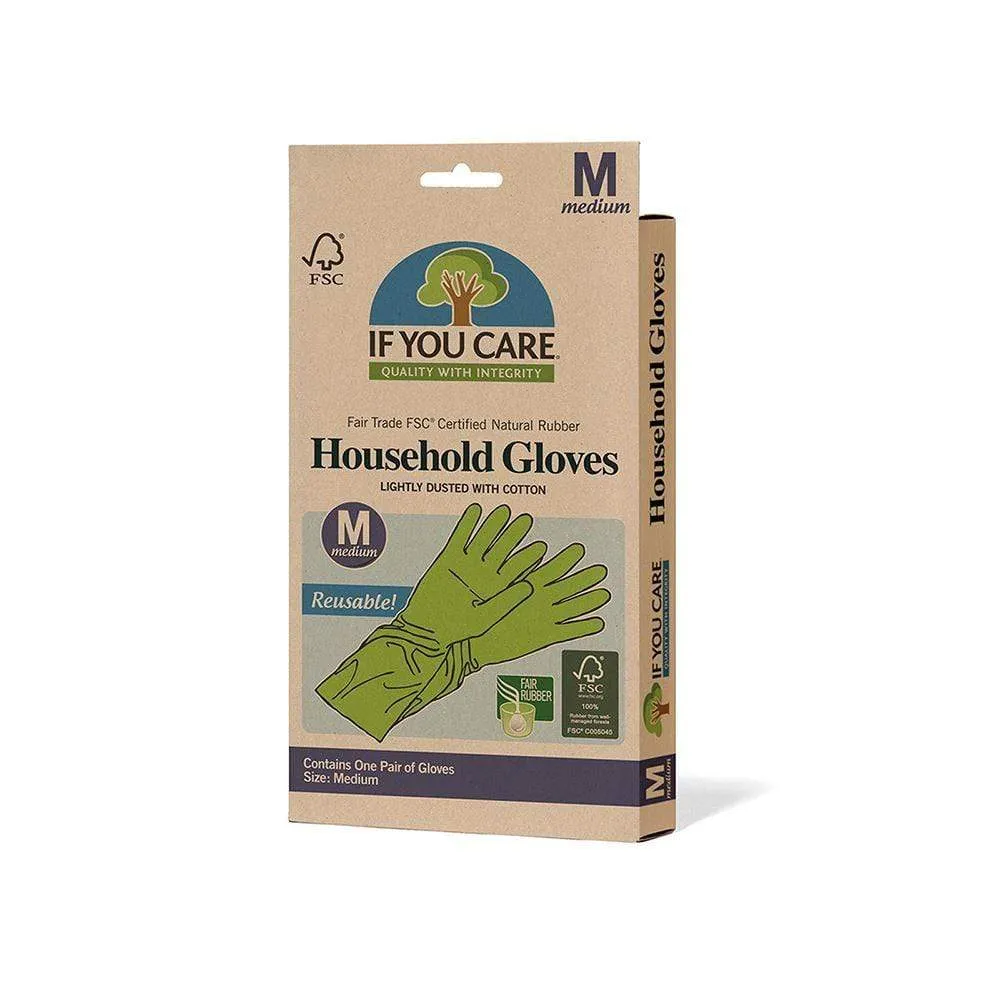 Natural Rubber Latex Household Gloves by If You Care