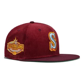 New Era 59Fifty Cord Dream Seattle Mariners 2001 All Star Game Patch Hat- Maroon