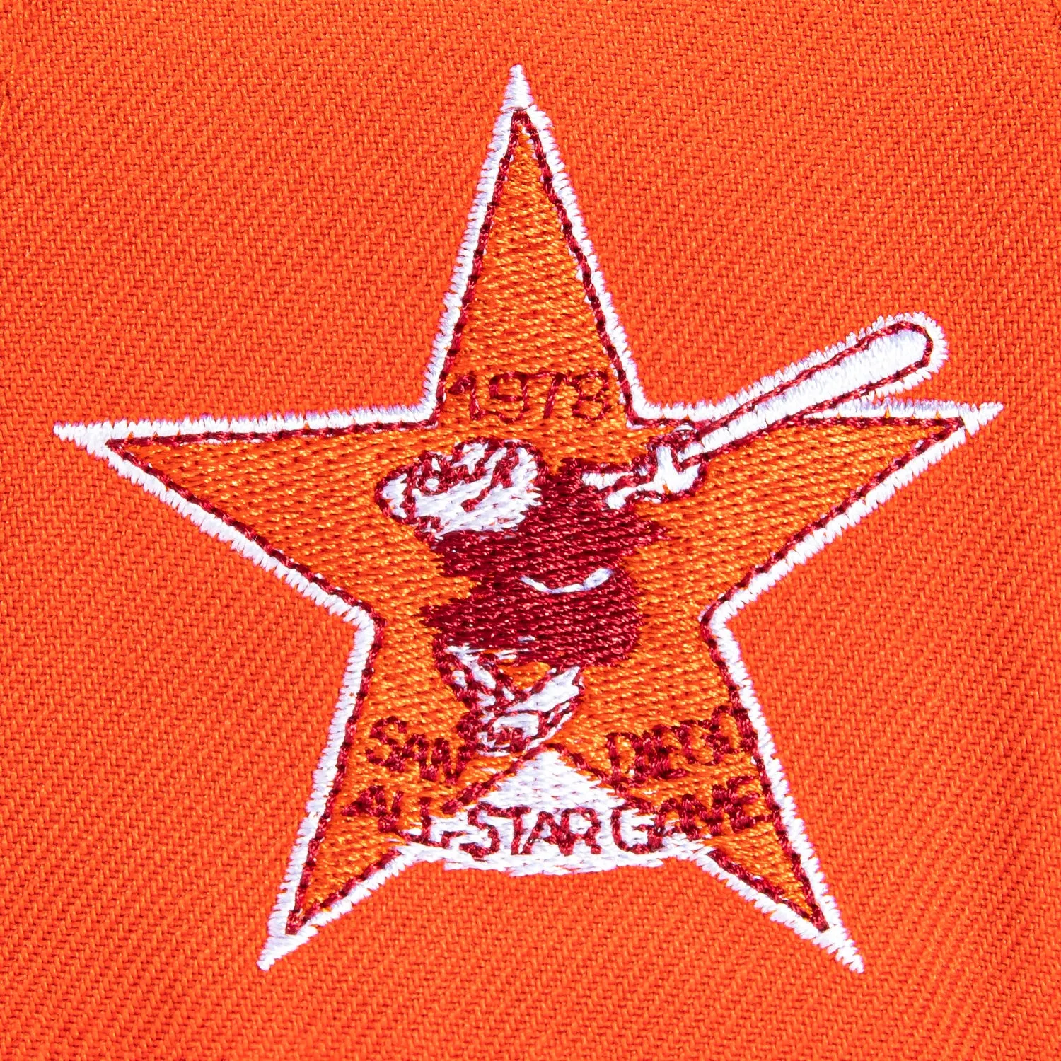 New Era 59Fifty Cord Visor San Diego Padres 1978 All Star Game Patch Hat - Orange, Maroon