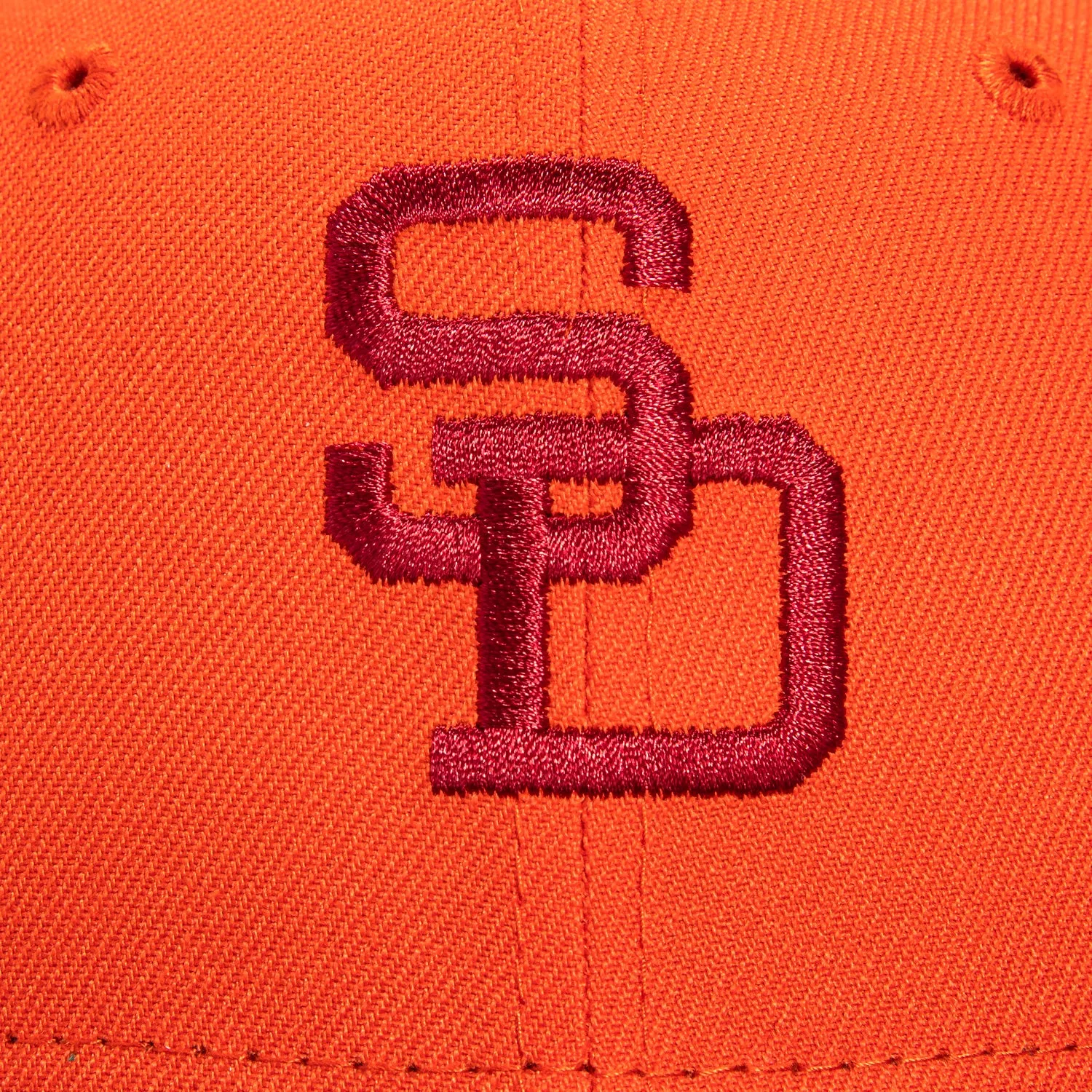 New Era 59Fifty Cord Visor San Diego Padres 1978 All Star Game Patch Hat - Orange, Maroon