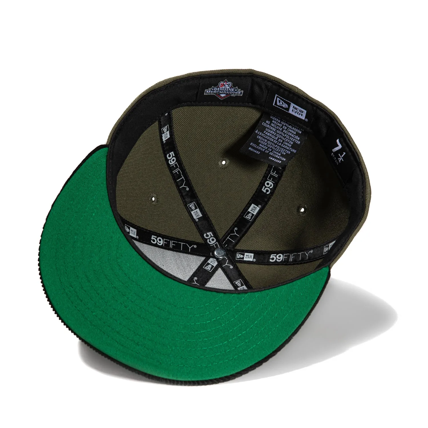 New Era 59Fifty Cord Visor Tucson Sidewinders Logo Patch Hat - Olive, Black