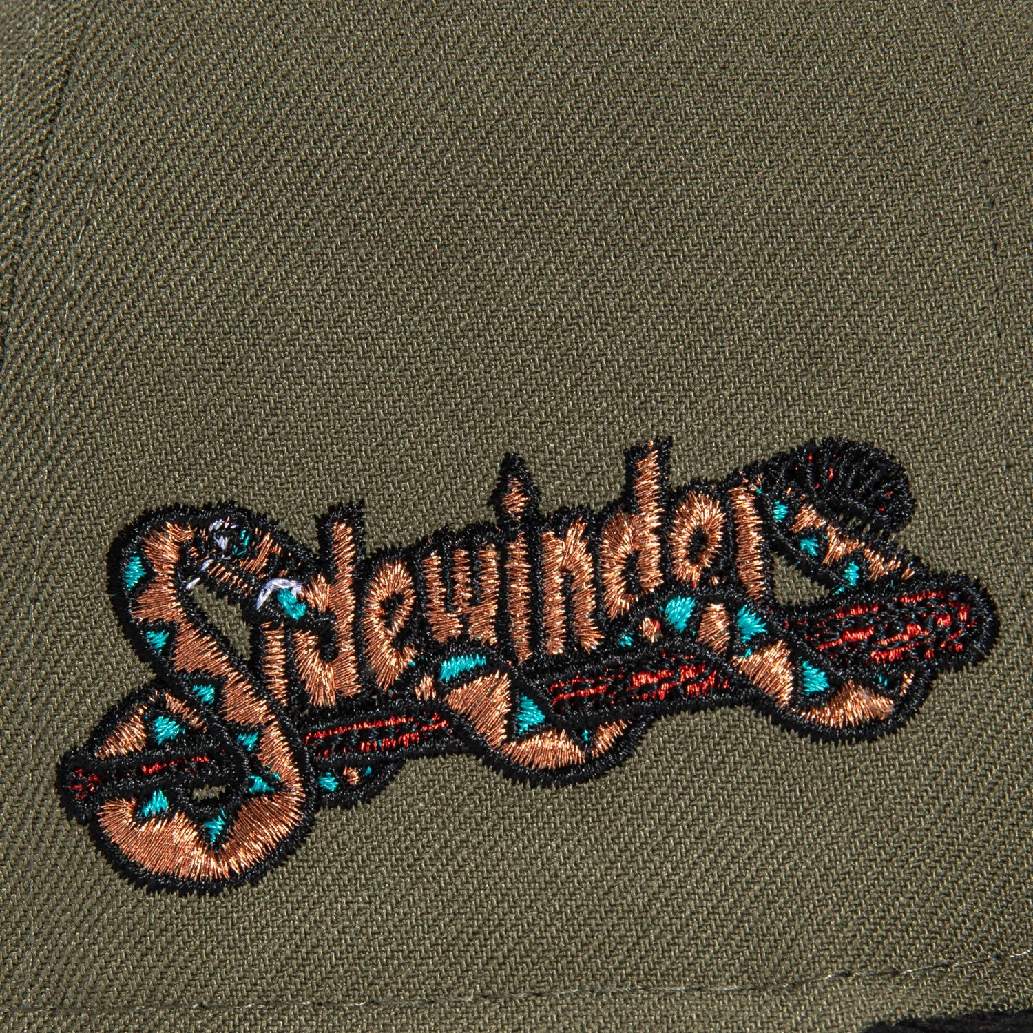 New Era 59Fifty Cord Visor Tucson Sidewinders Logo Patch Hat - Olive, Black