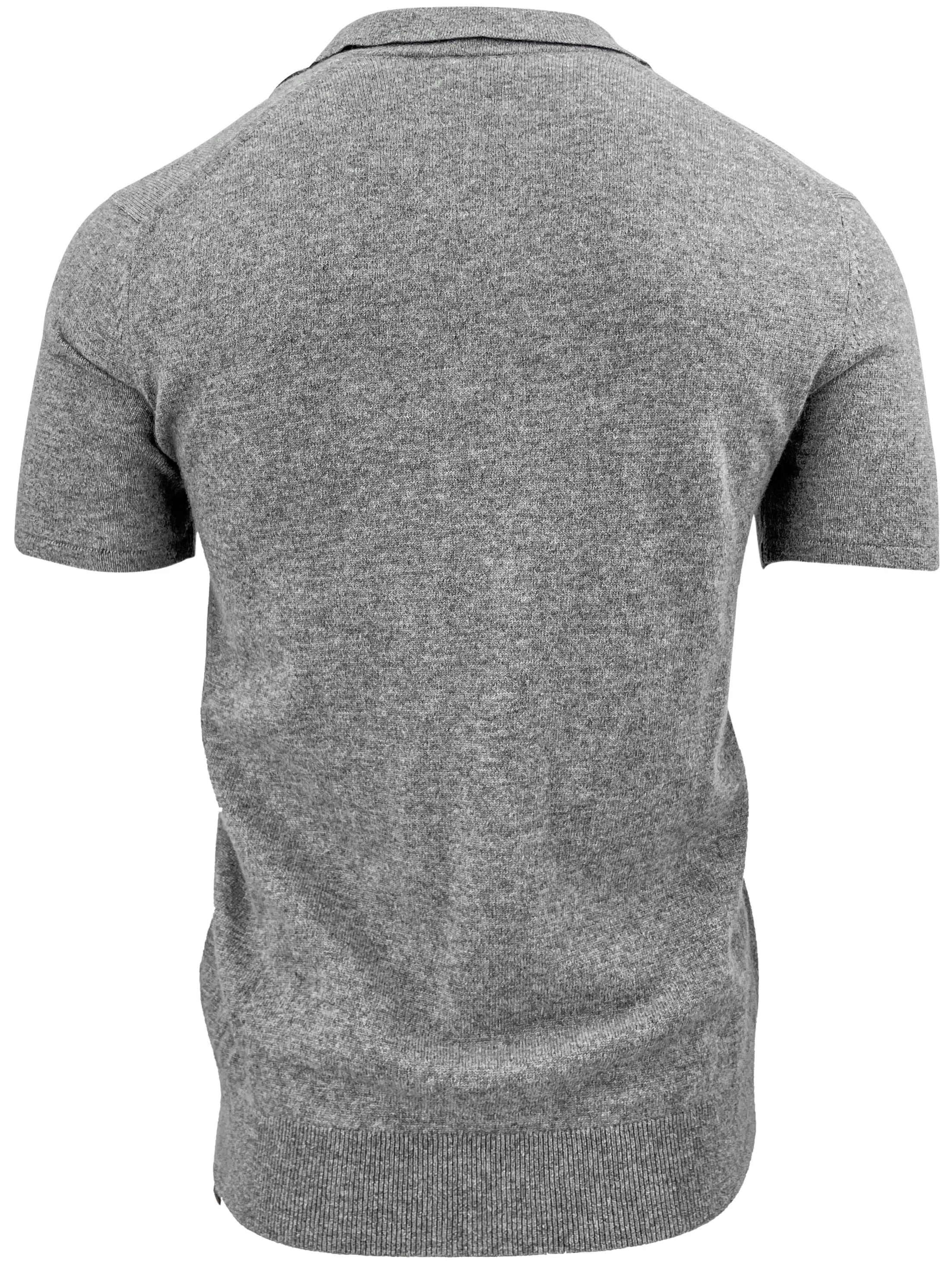 Nili Lotan Myles Polo Sweater in Light Grey Melange