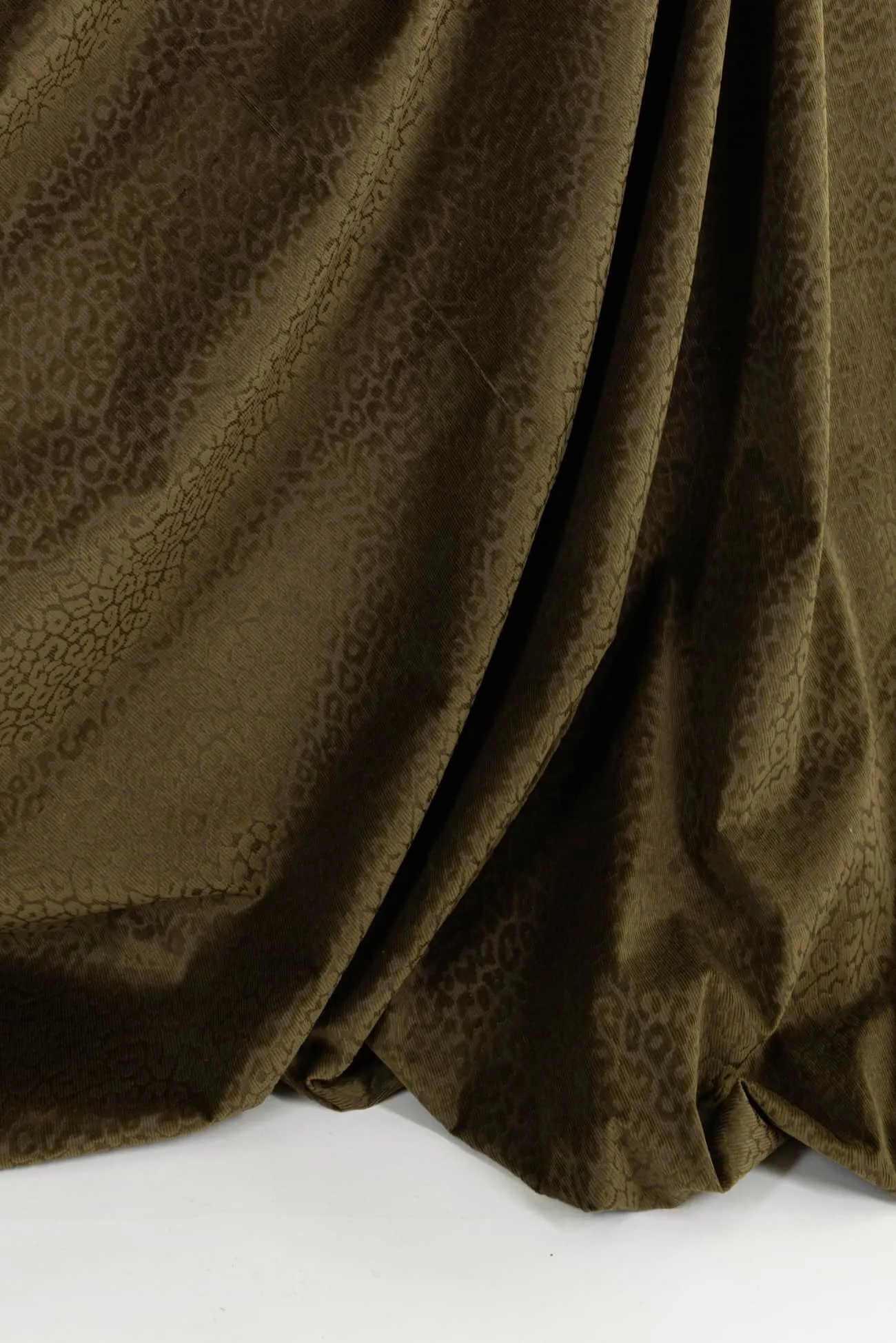 Olive Cheetah Stretch Corduroy Woven