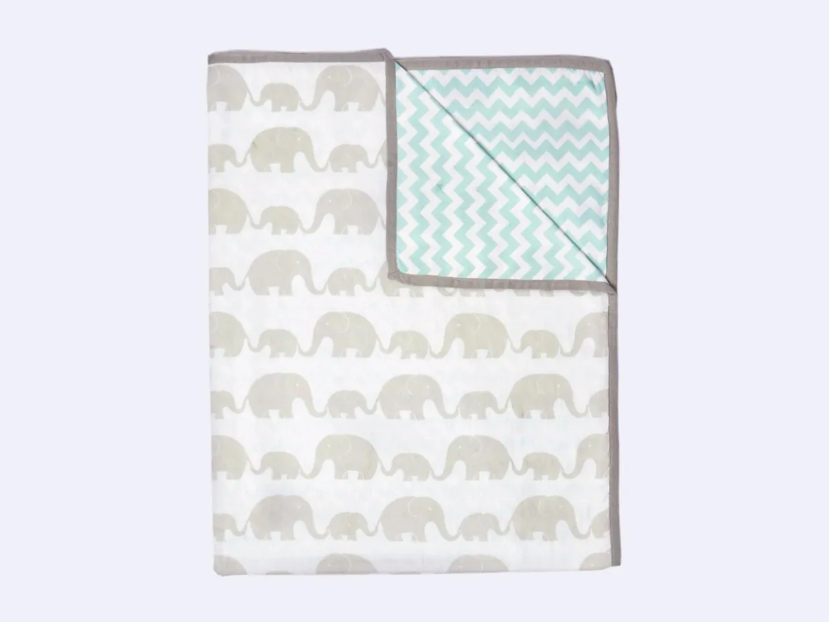 Organic Cotton Dohar - Elephant Parade