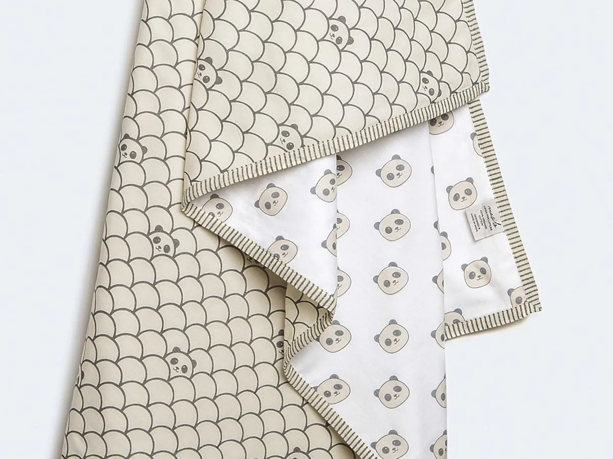 Organic Cotton Dohar - Peekaboo Panda