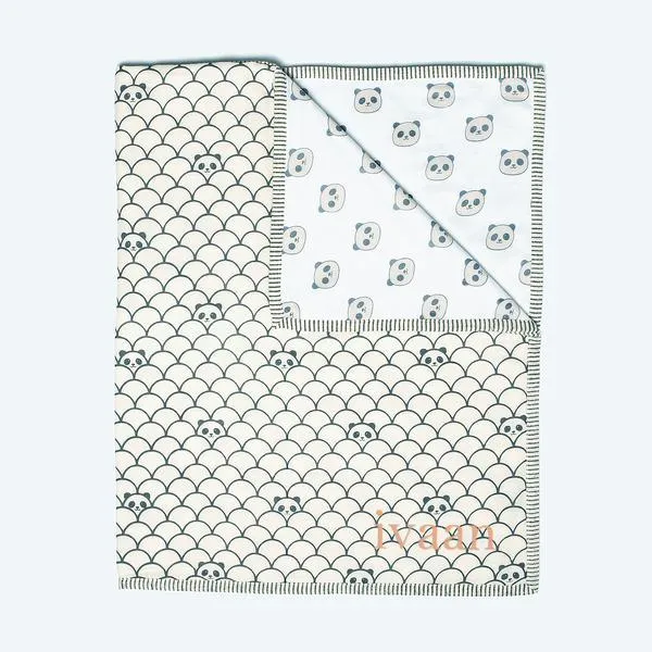 Organic Cotton Dohar - Peekaboo Panda