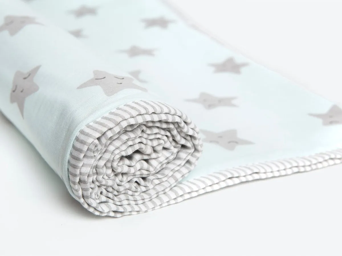 Organic Cotton Dohar - Sleepy Star Blue