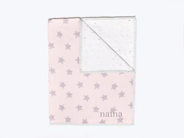 Organic Cotton Dohar - Sleepy Star Pink