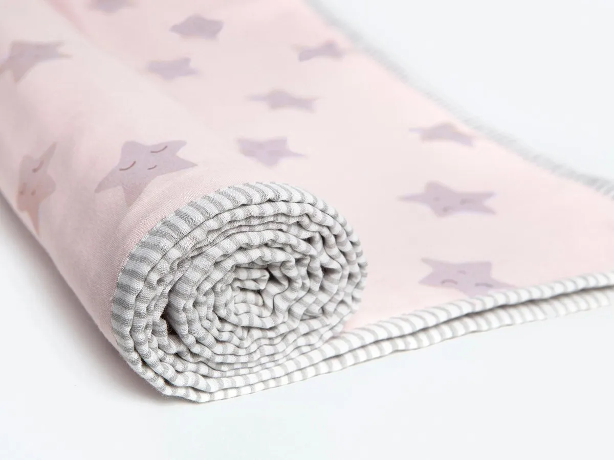 Organic Cotton Dohar - Sleepy Star Pink