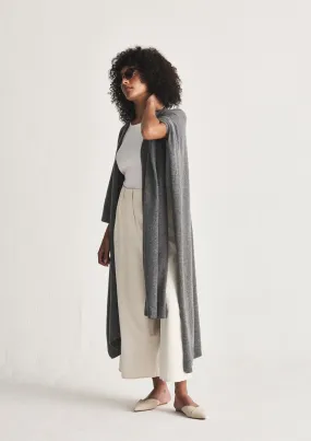 Oversized Cashmere Cape in Pewter Grey