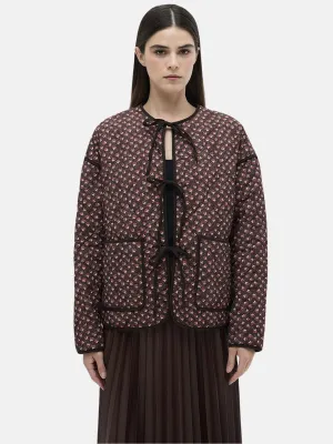 Patterned Midi Quilted Coat Chirpy