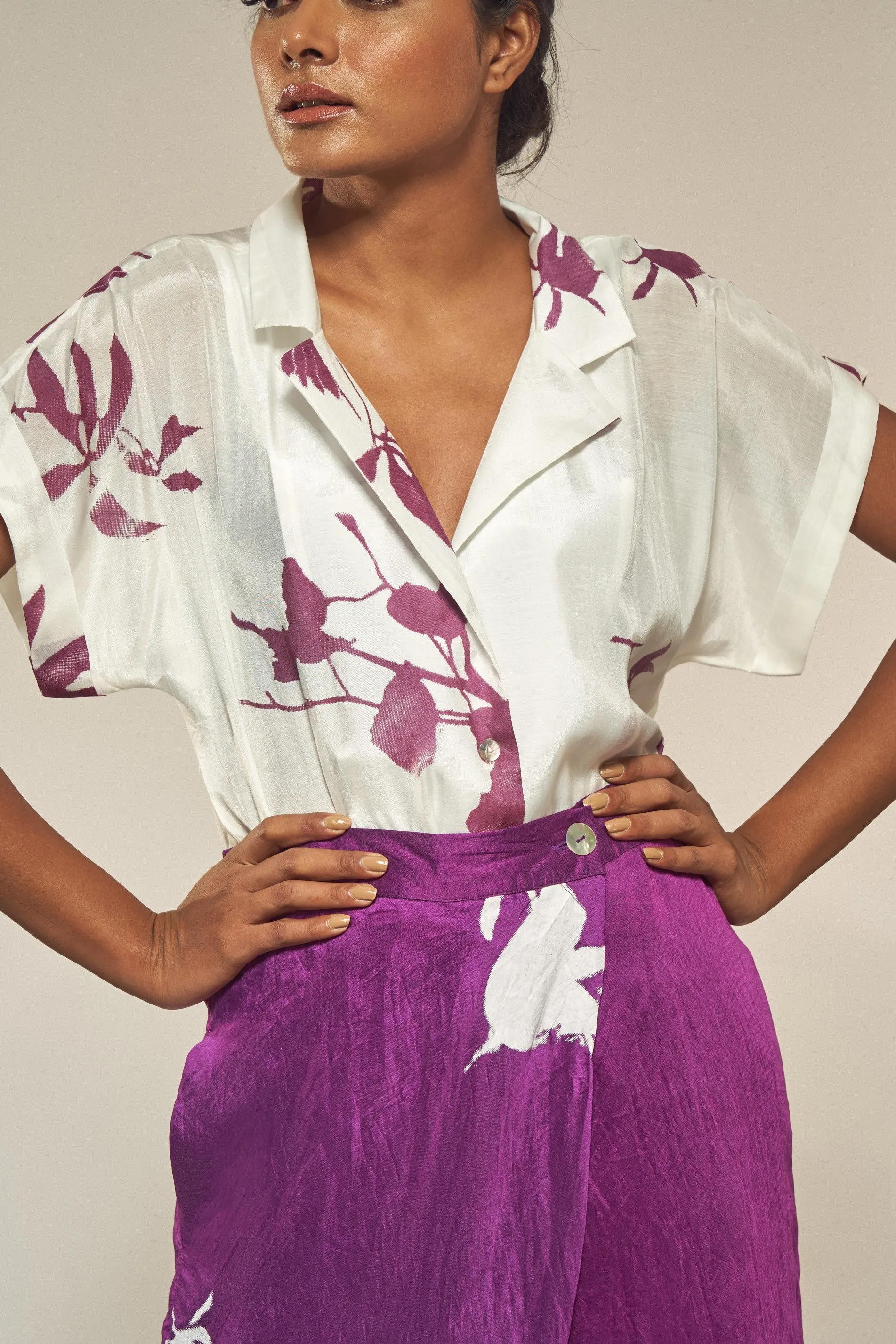 Peony Print Shirt