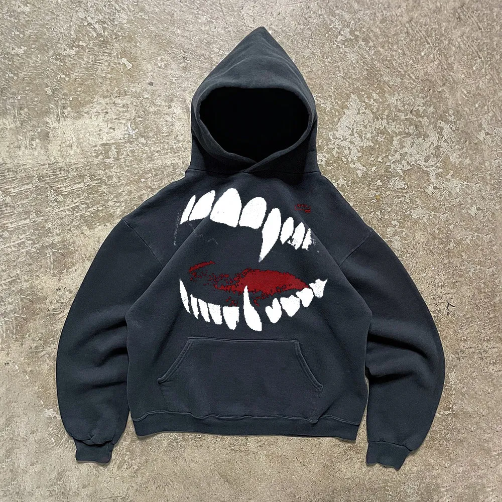 Personalized print hooded sweatshirt