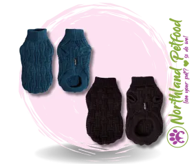 Pet One Icelandic Komfyknit Dog Coat / Blue / 35cm