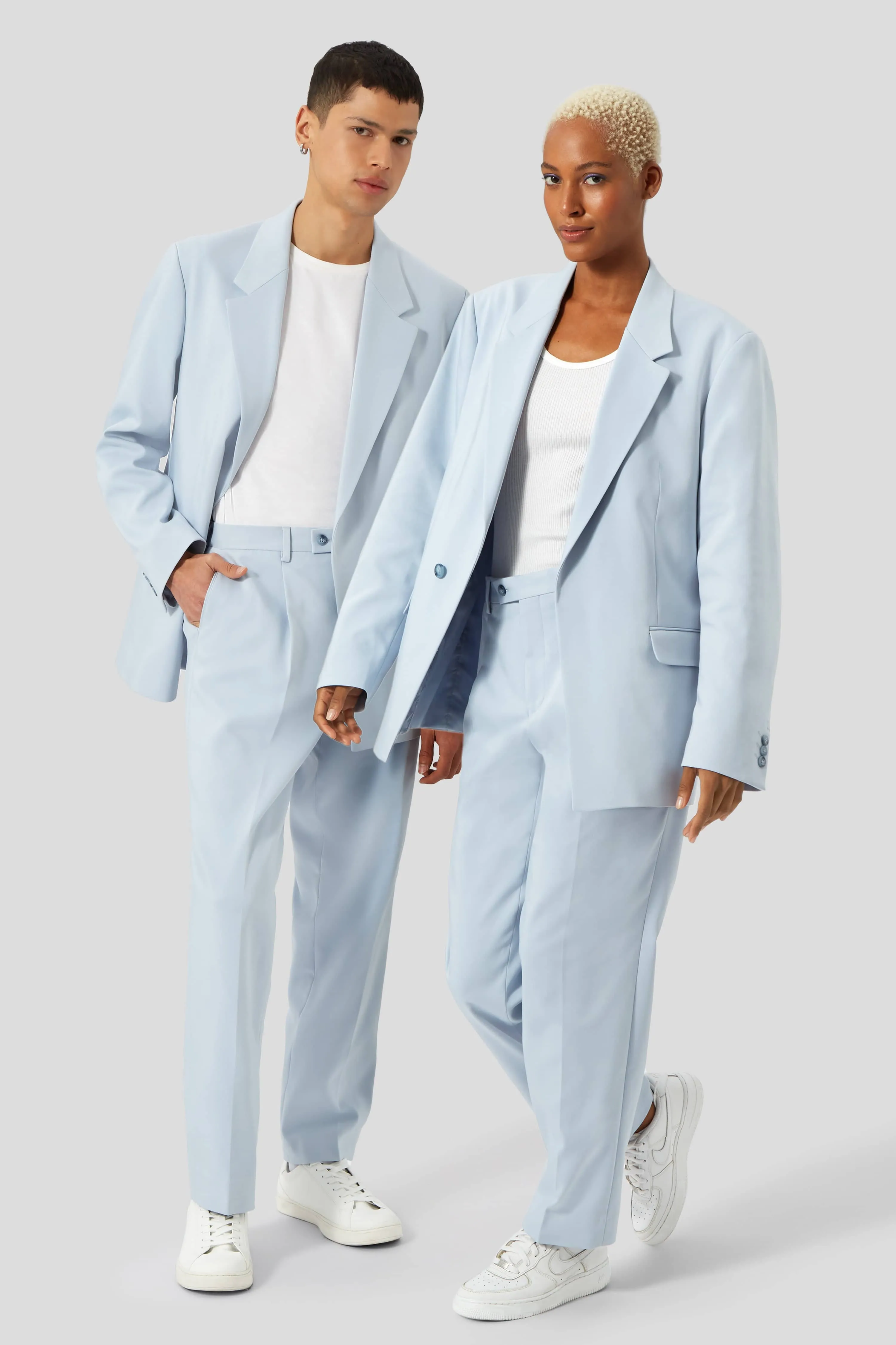 Pierre Oversized Blue Cotton Trousers