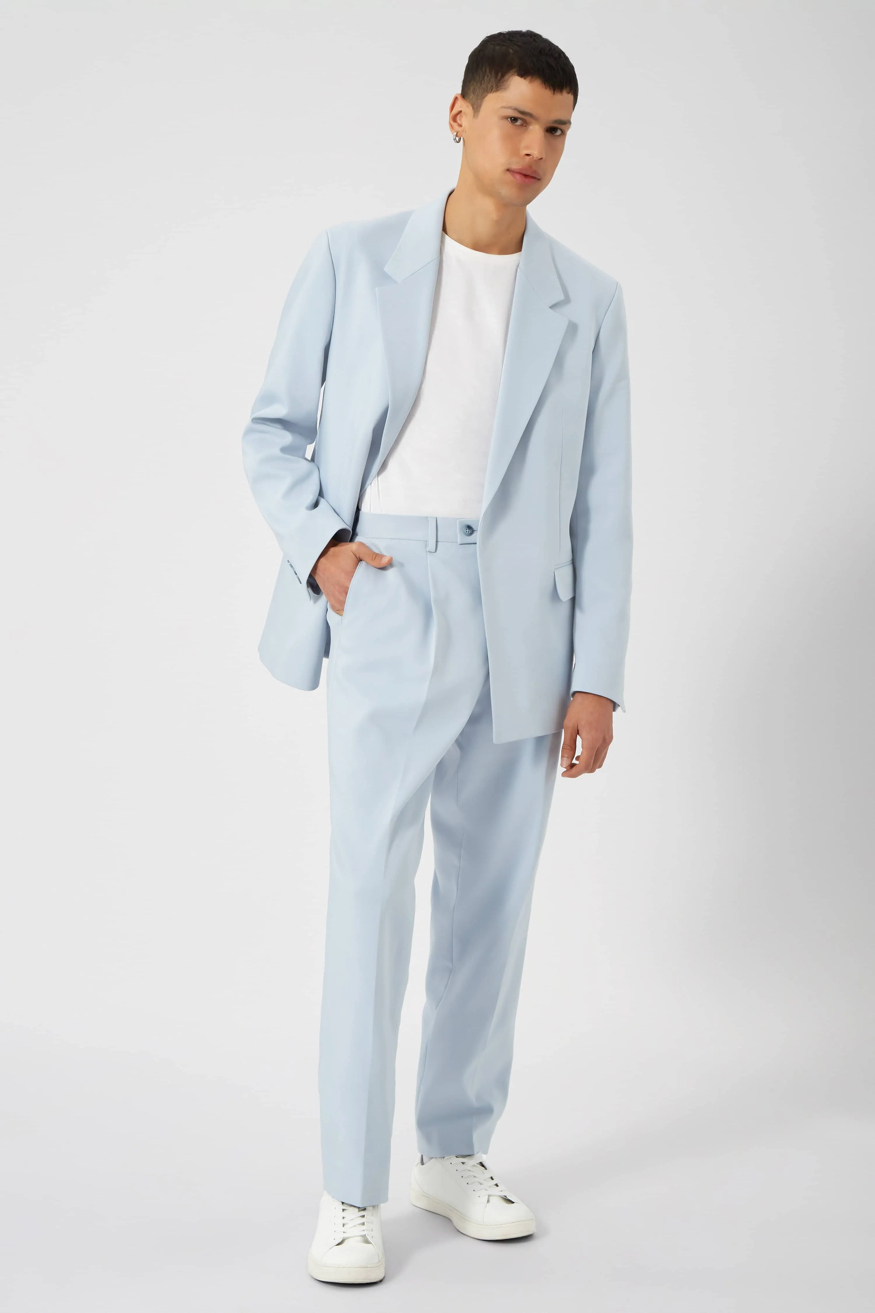 Pierre Oversized Blue Cotton Trousers