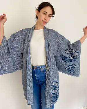 Pine Tree Shibori Haori Kimono Jacket
