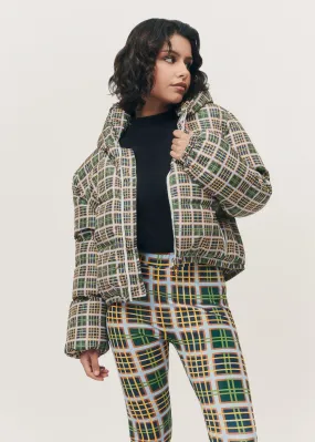 Plaid Printed Puffer