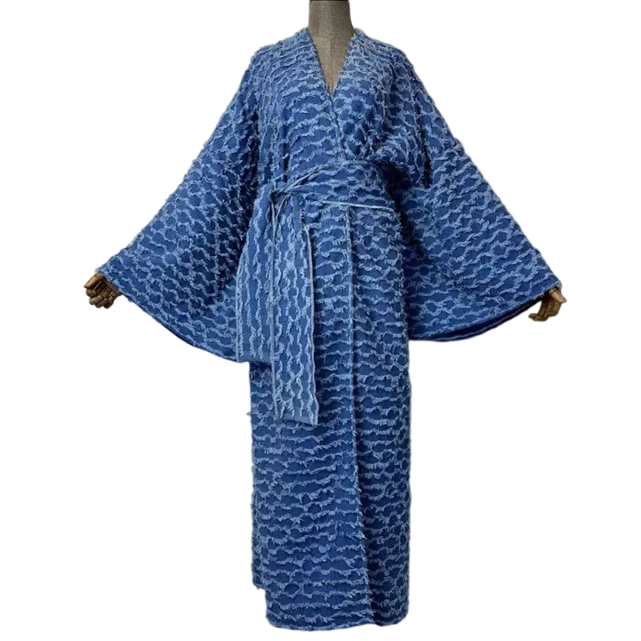 Pre Order:  Chic Denim Fringe Kimono Cardigan  - WINI