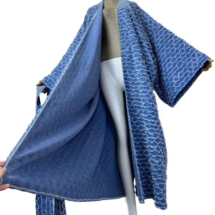 Pre Order:  Chic Denim Fringe Kimono Cardigan  - WINI