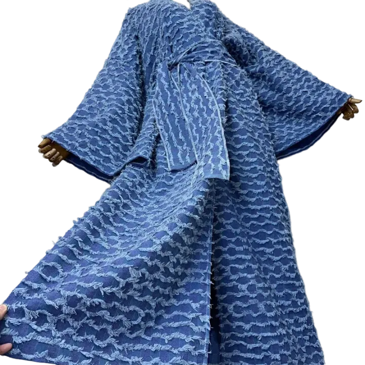 Pre Order:  Chic Denim Fringe Kimono Cardigan  - WINI