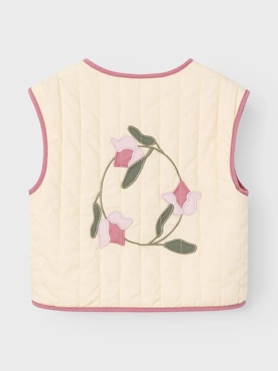 Quilted Sleeveless Gilet - Tulip - Wood Ash