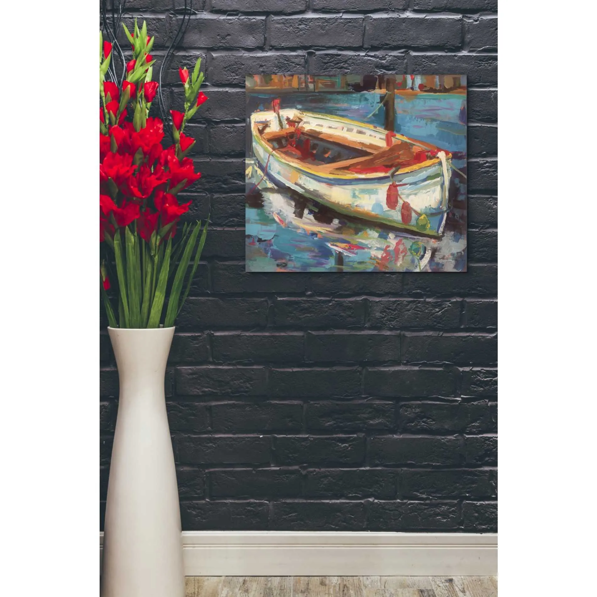"Solo Boat" by Jeanette Vertentes, Giclee Canvas Wall Art