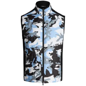 RLX Classic Fit Cool Wool Printed Hybrid Gilet Black - SS24
