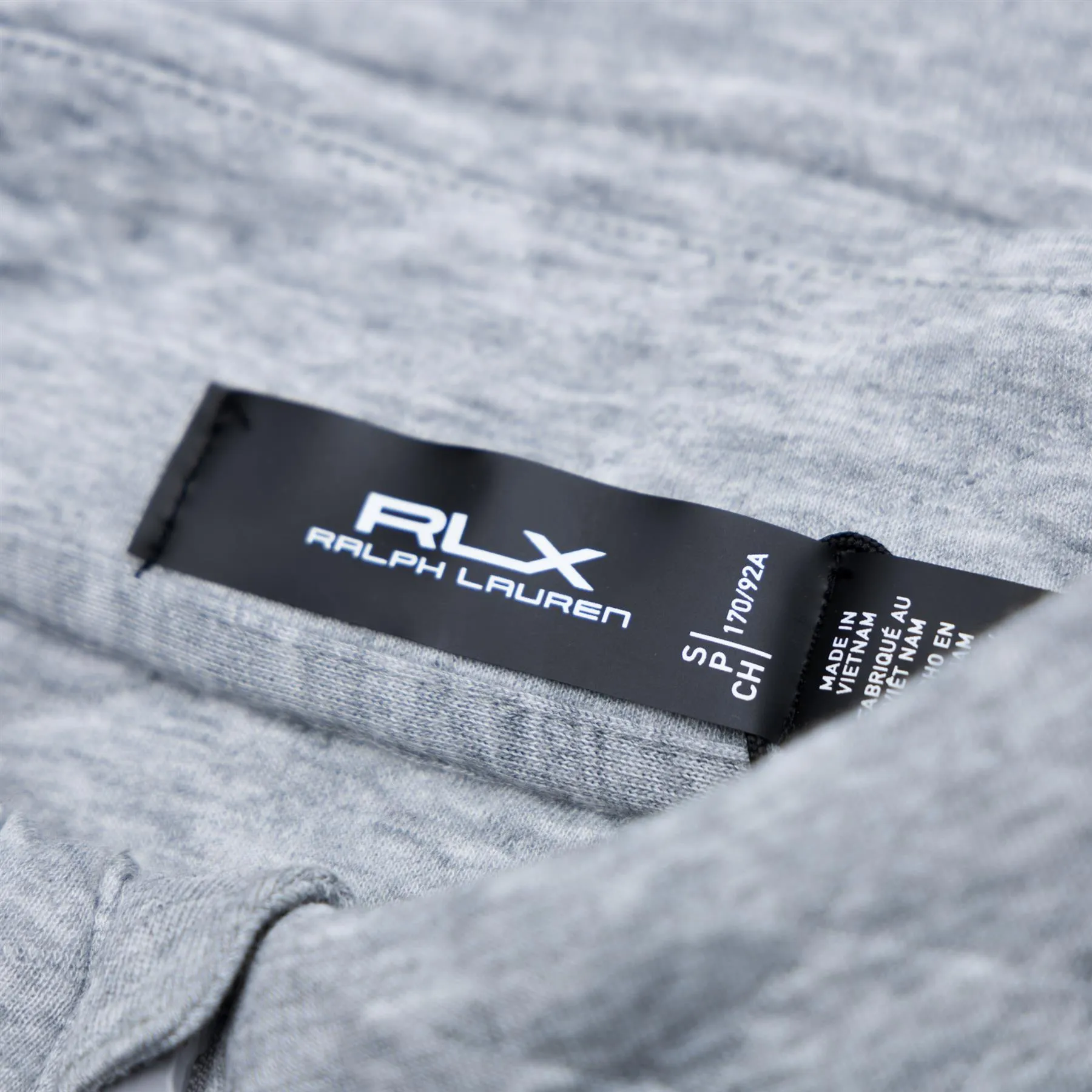 RLX Classic Fit Full Zip Pefromance Pique Gilet Andover Grey - SS24