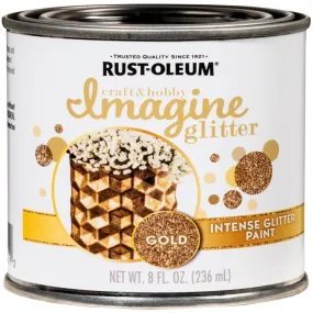 Rust-Oleum Imagine Glitter Gold Water-Based Glitter Paint Interior 8 oz