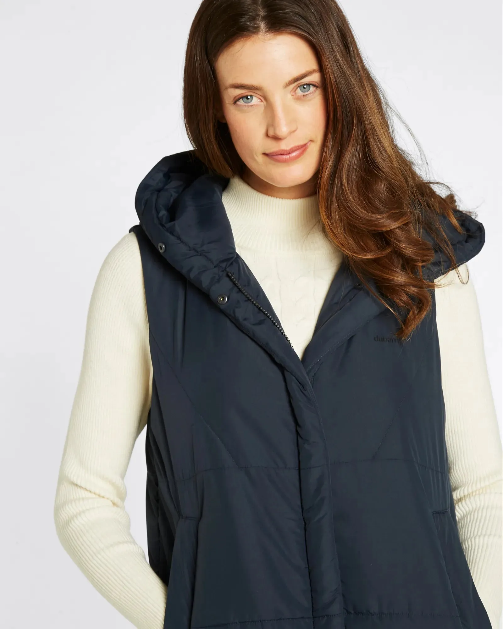 Ryan Women's Hooded Gilet - Navy