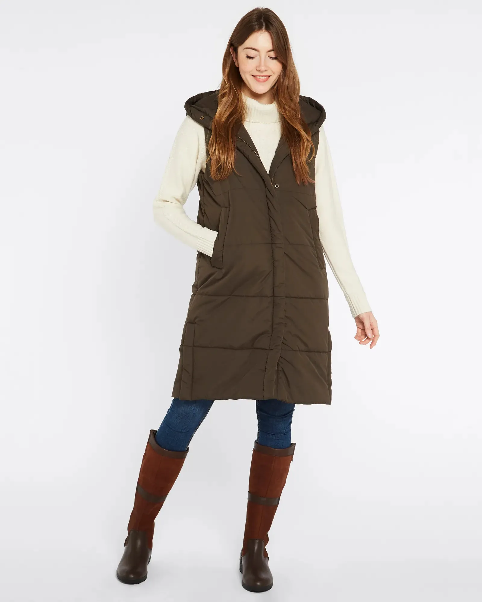 Ryan Women's Hooded Gilet - Olive