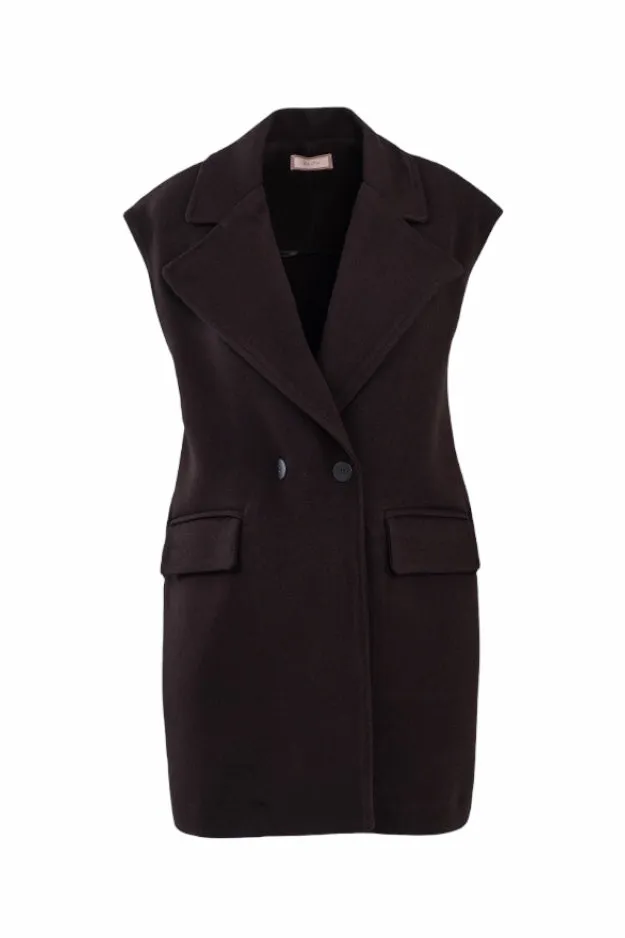 Saiph black gilet blazer