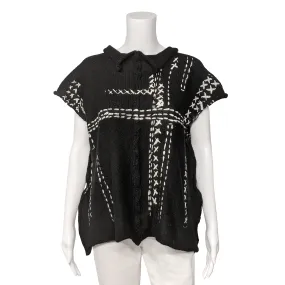 SALE! Stopper Pullover in Black White Stitch by Paper Temple