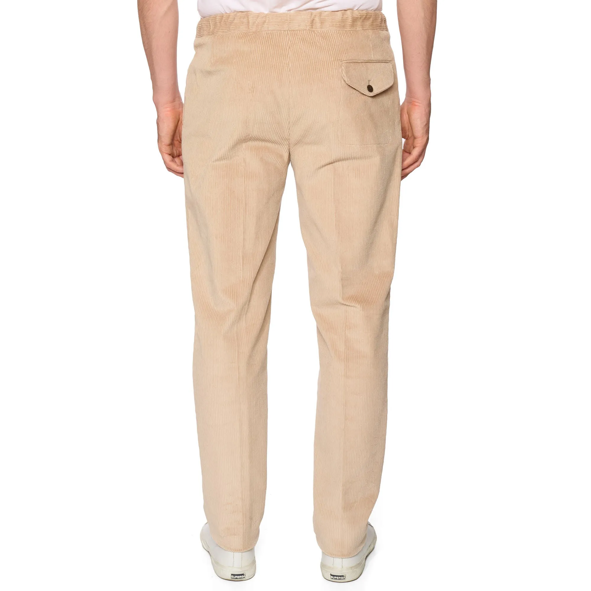 SARTORIA PARTENOPEA Beige Corduroy Unlined Suit EU 50 NEW US 40 Current Model