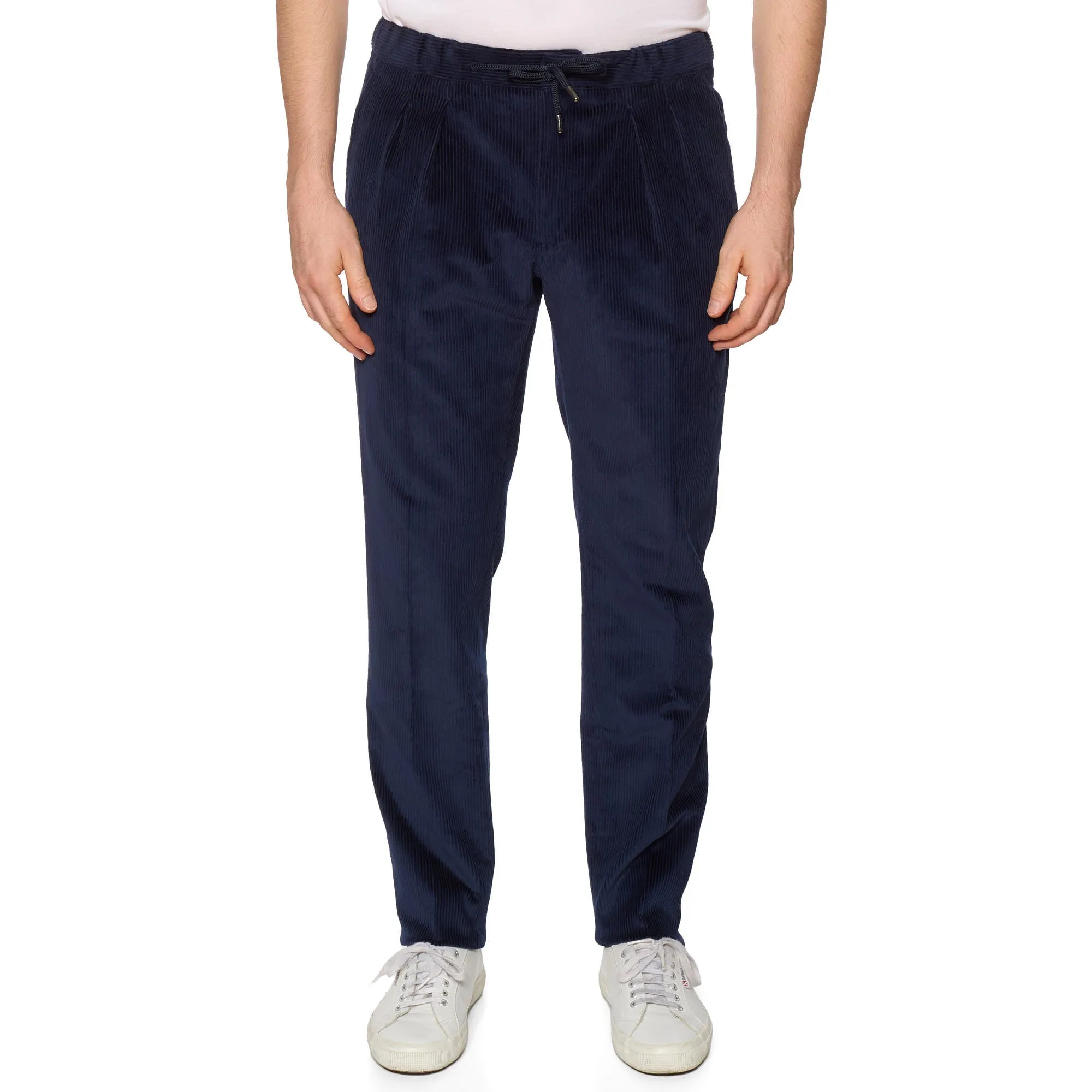 SARTORIA PARTENOPEA Blue Corduroy Cotton Suit EU 50 NEW US 38 40 Current Model