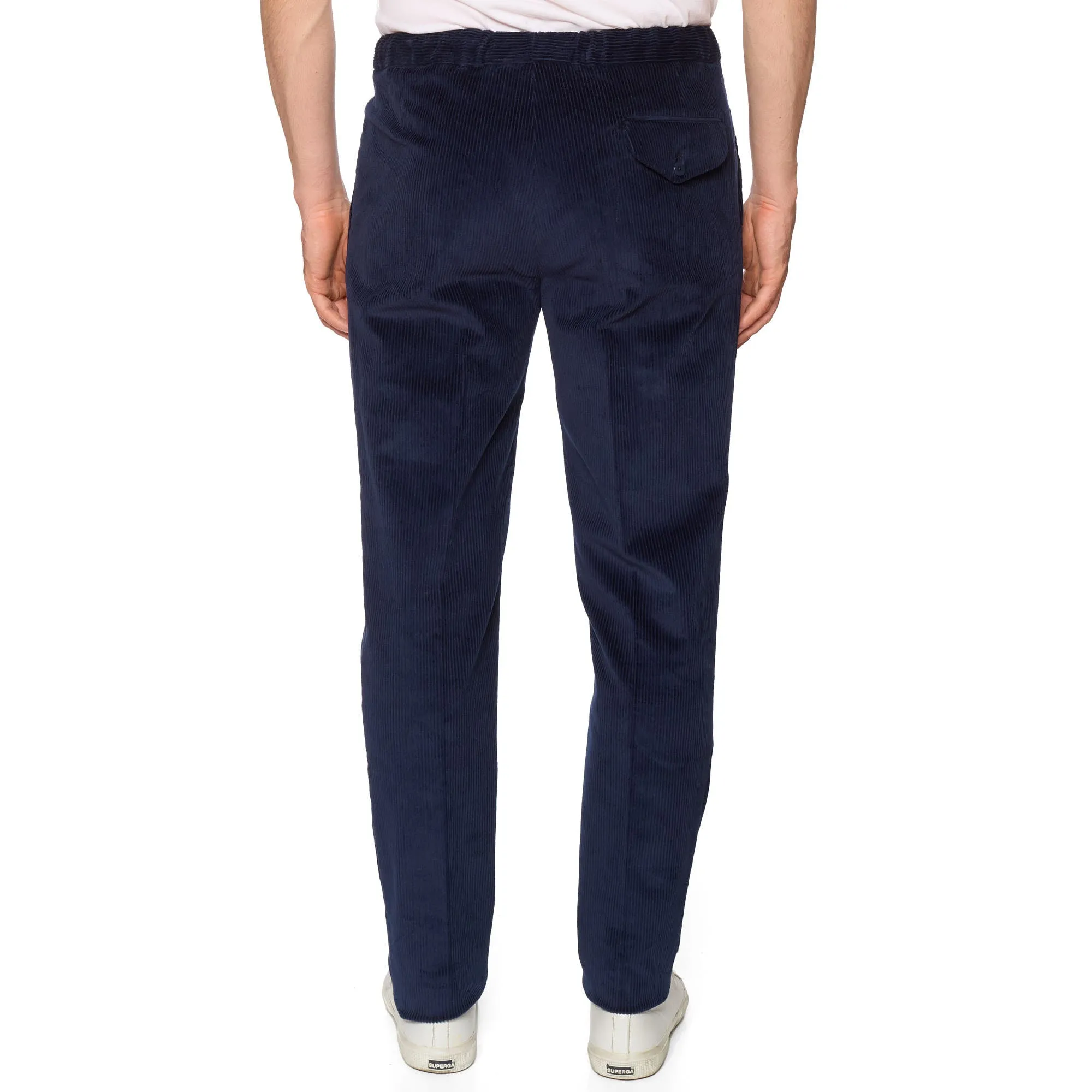 SARTORIA PARTENOPEA Blue Corduroy Cotton Suit EU 50 NEW US 38 40 Current Model