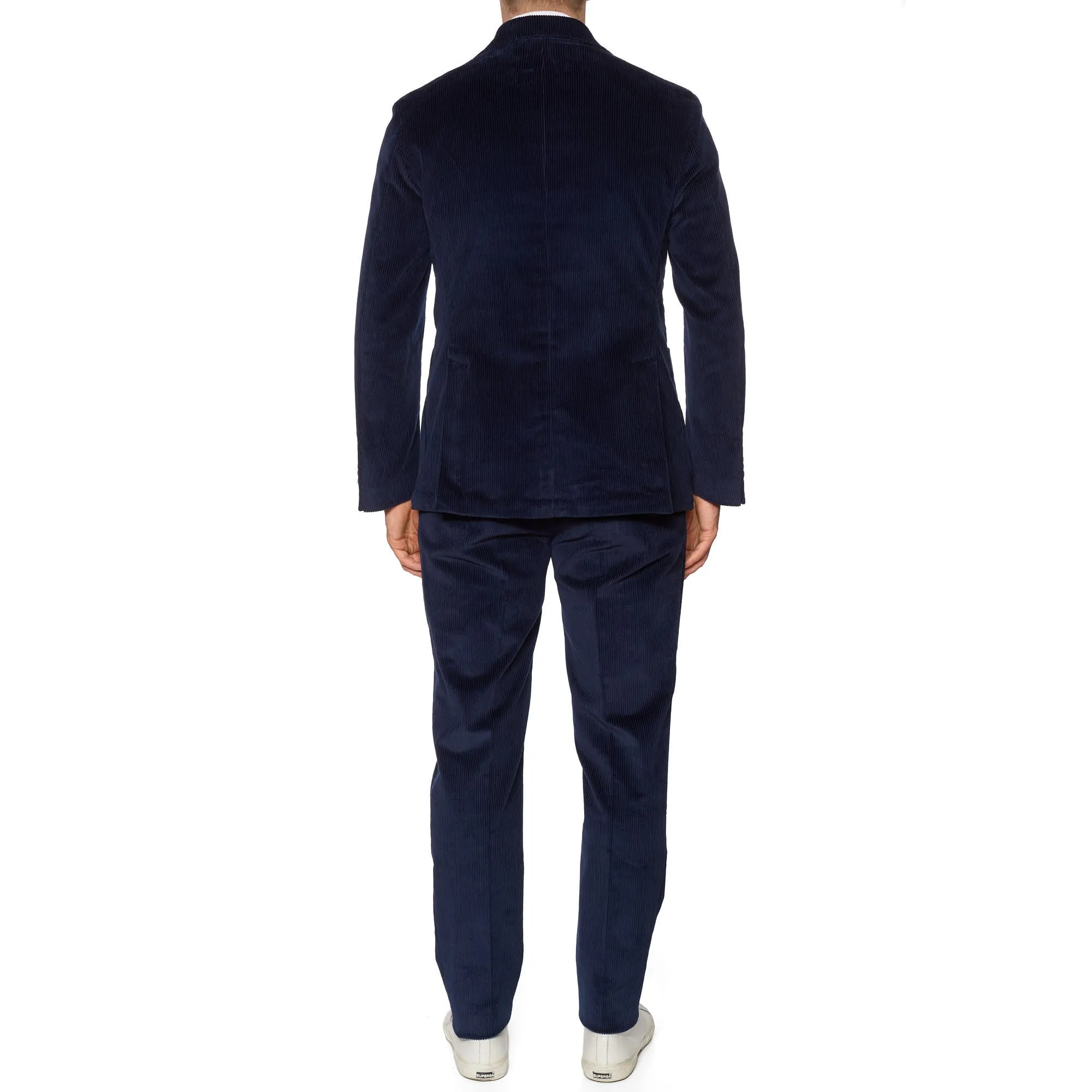 SARTORIA PARTENOPEA Blue Corduroy Cotton Suit EU 50 NEW US 38 40 Current Model