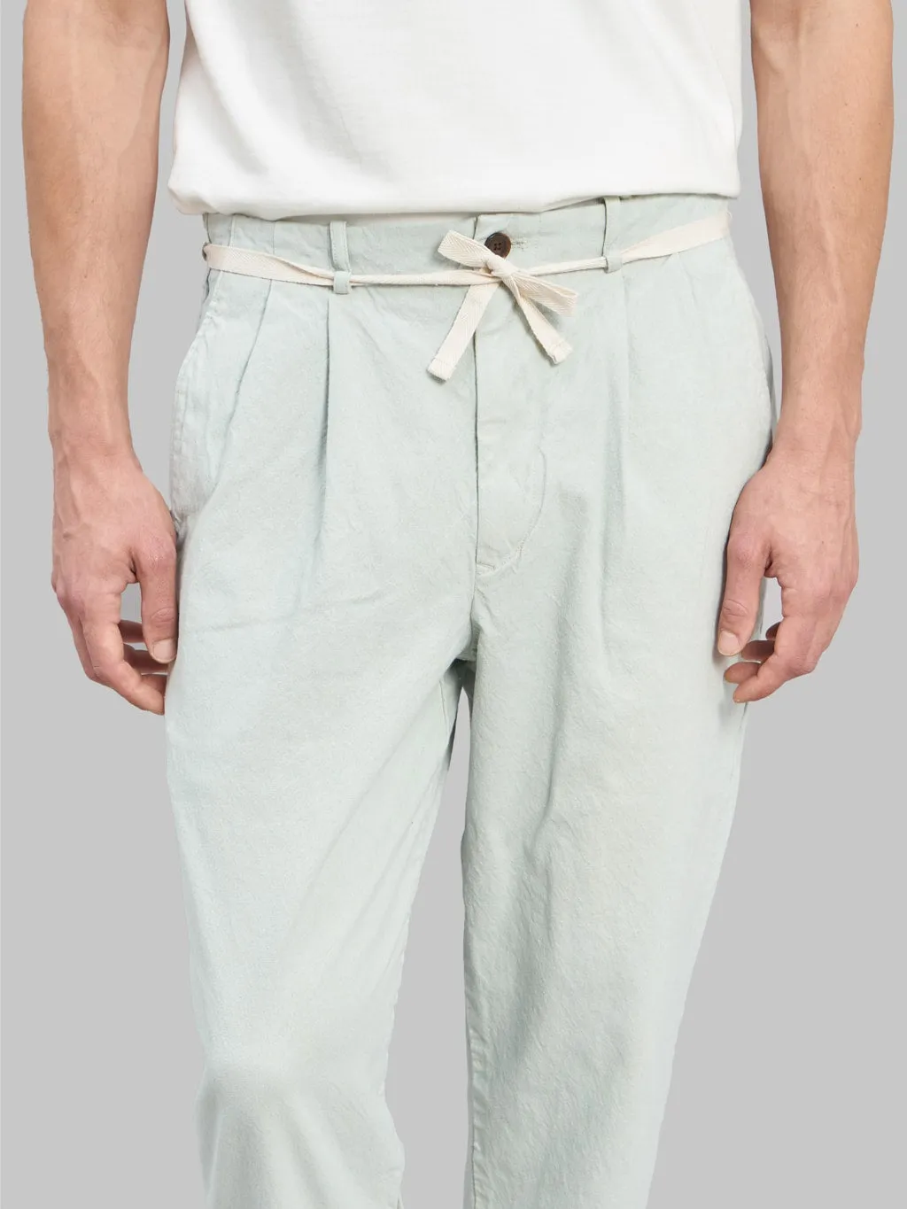 Seuvas 10oz Canvas Tapered 2Tuck Pants Matcha