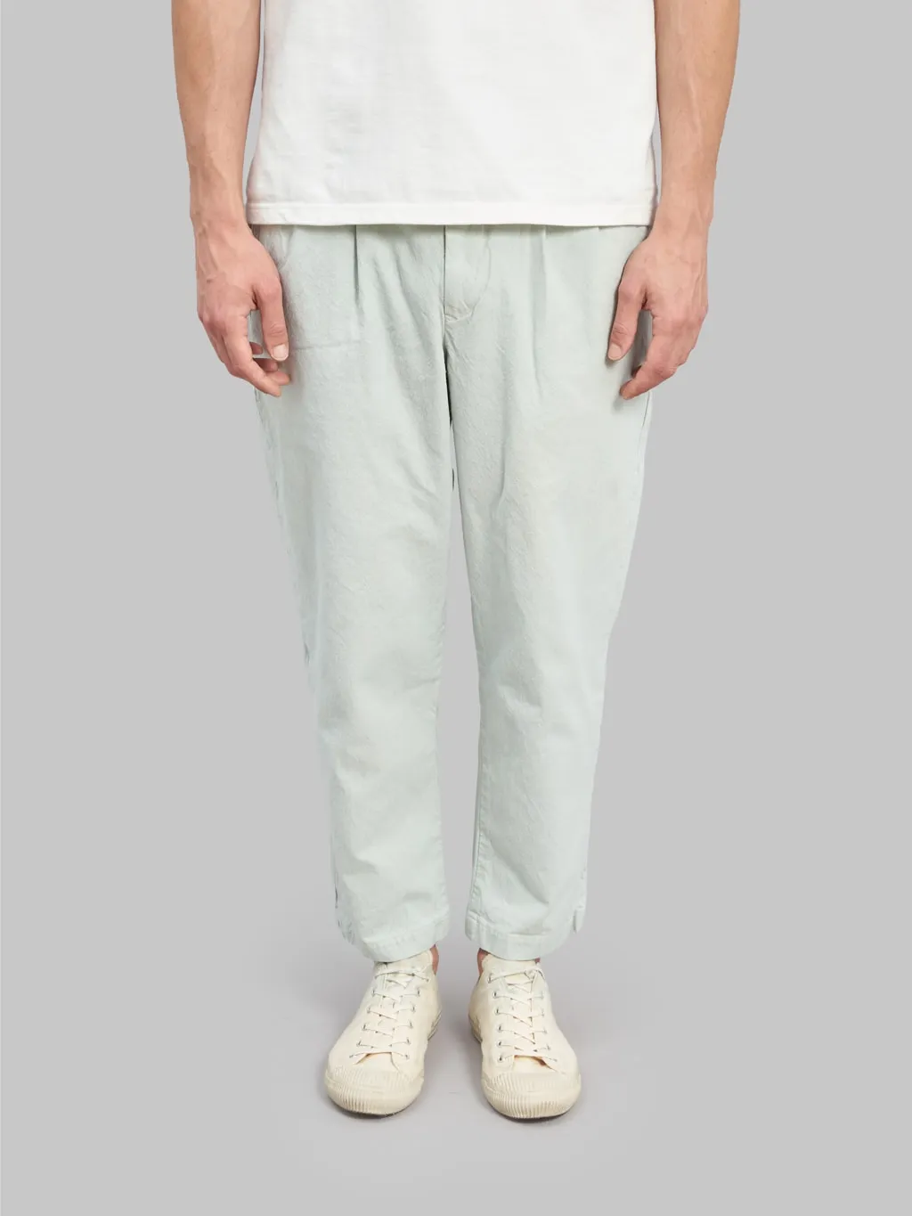 Seuvas 10oz Canvas Tapered 2Tuck Pants Matcha