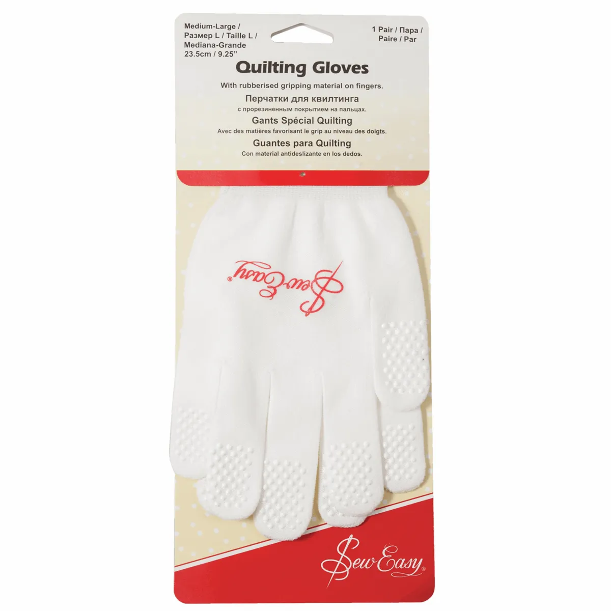 Sew Easy Premium Quilters Gloves - Medium/Large