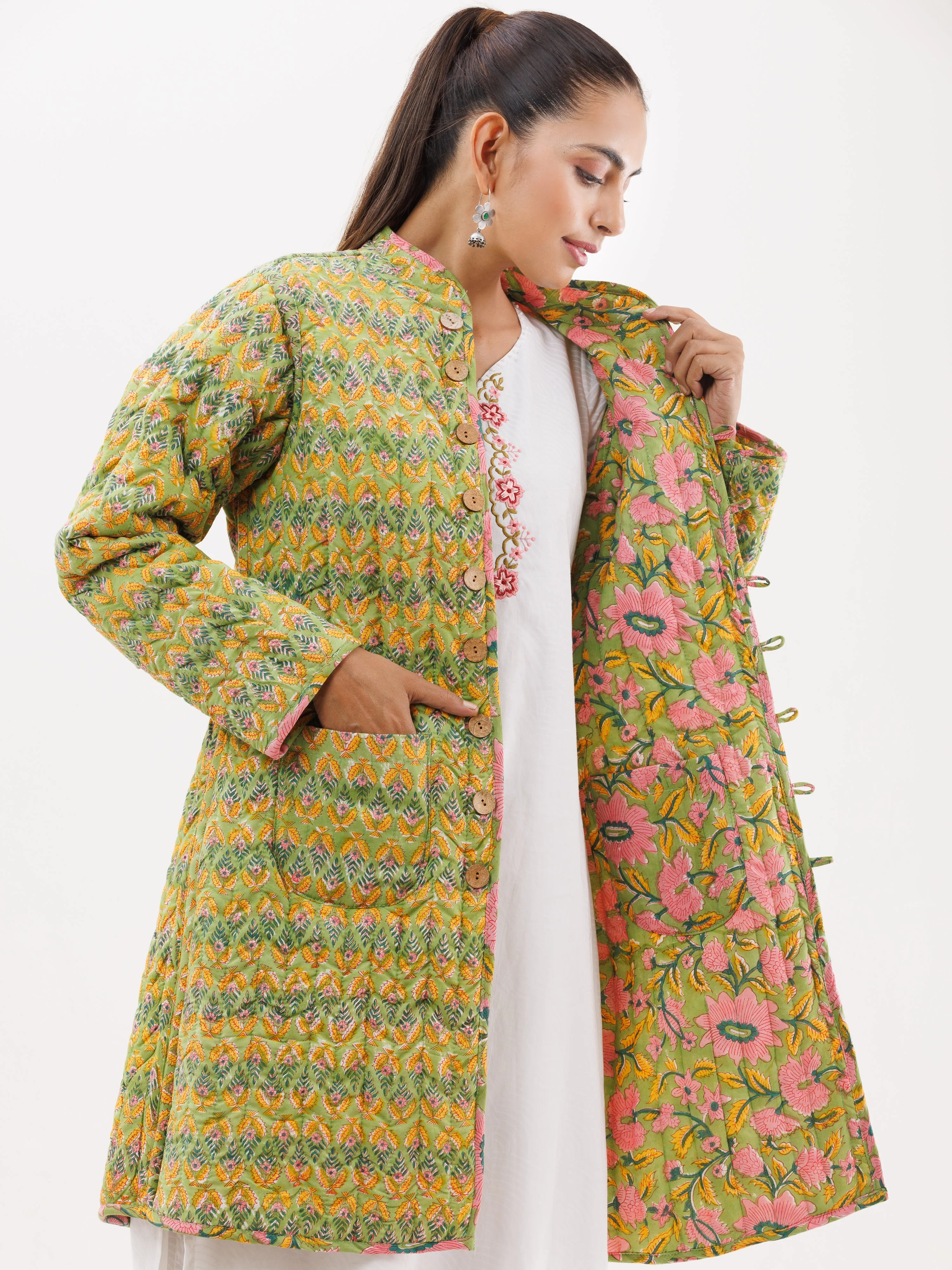 Shishir Parinita Quilted Reversible Jacket