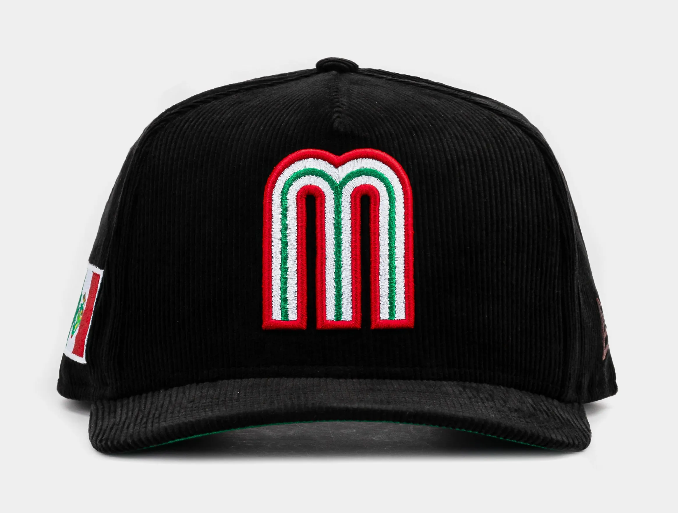 Shoe Palace Exclusive Mexico Curve Corduroy 950AF Snapback Mens Hat (Black/Green)