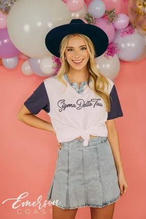 Sigma Delta Tau Colorblock Henley