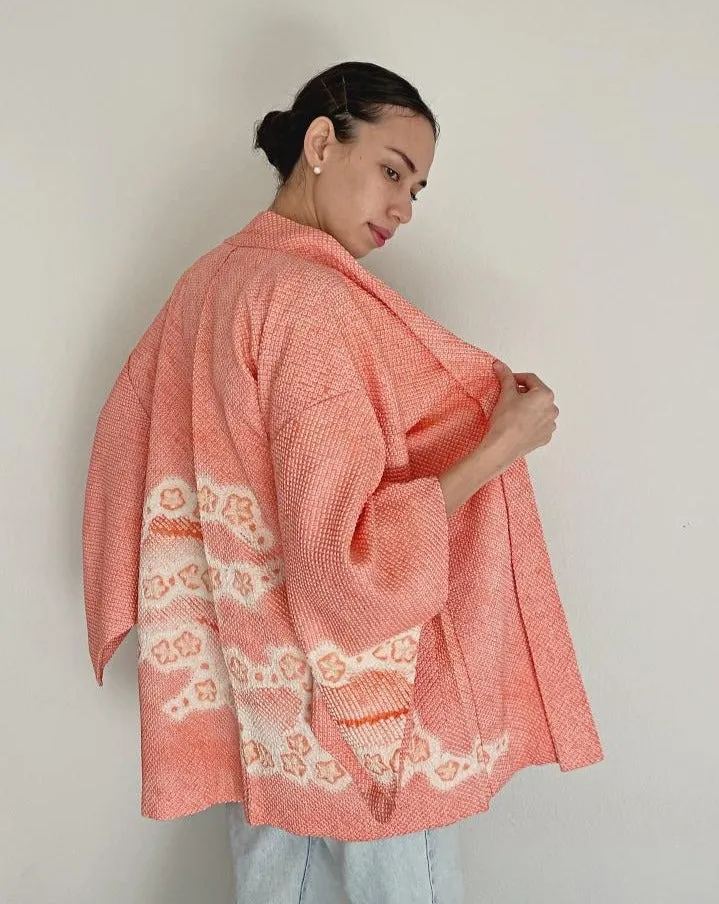 Simple Plum Flower Haori Kimono Jacket