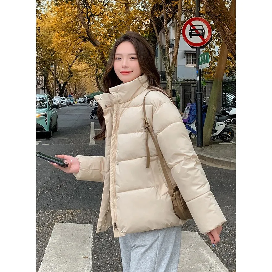 Simplicity Thickened Cropped Puffer Jacket