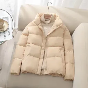 Simplicity Thickened Cropped Puffer Jacket