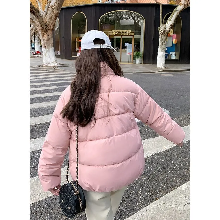 Simplicity Thickened Cropped Puffer Jacket