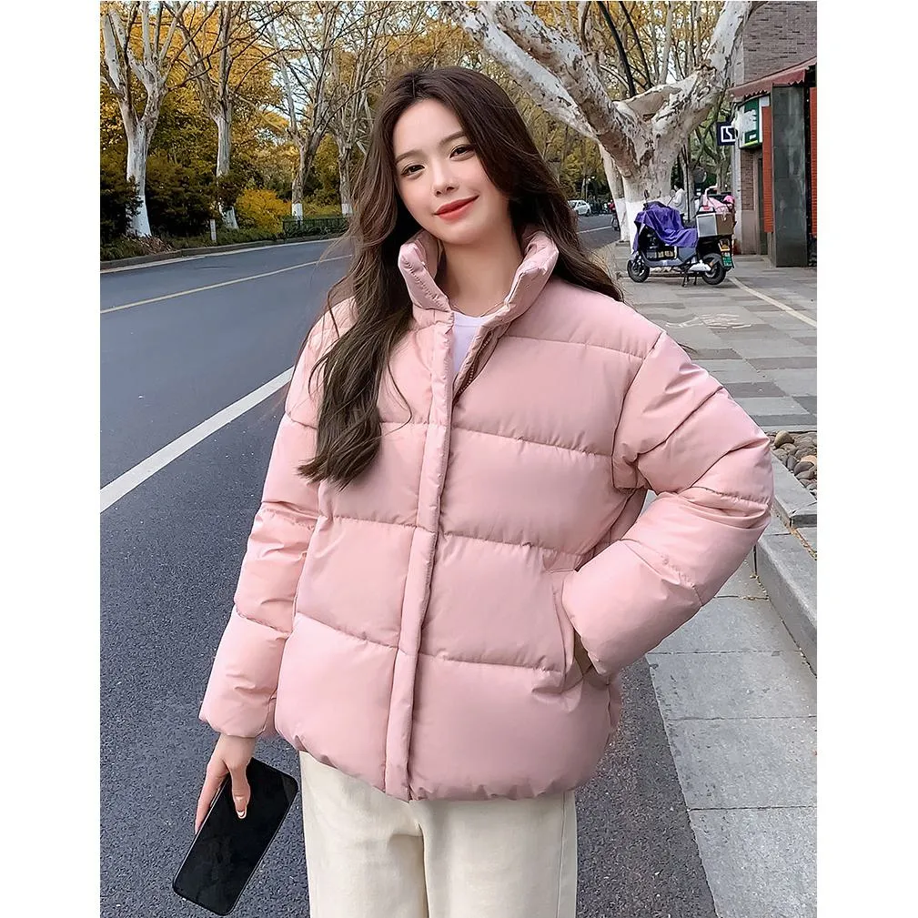 Simplicity Thickened Cropped Puffer Jacket